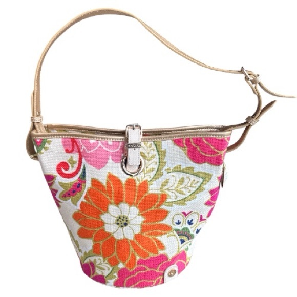 Spartina 449 Handbags - Spartina 449 Carson Cottage Dixie Hobo Bodega Bucket Natural Linen Leather Bag